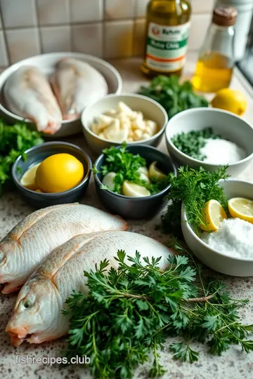 Baked Whole Tilapia with Fresh Herbs ingredients