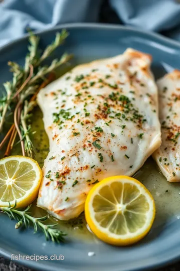 Baked Whole Tilapia with Fresh Herbs presentation