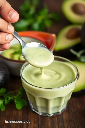 Creamy Avocado Cilantro Lime Dressing presentation