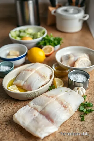 Lemon Herb Cod with Broccoli and Rice ingredients