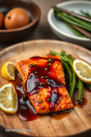 Miso Salmon with Sweet Glaze presentation