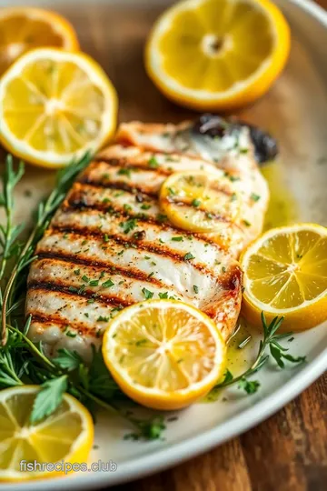 Bluefish with Citrus Herb Marinade presentation