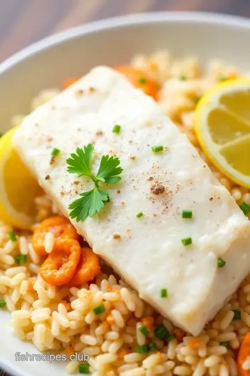 Easy Cod Fish and Rice Delight presentation