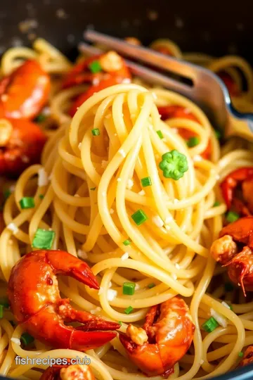 Spicy Cajun Crawfish Pasta presentation