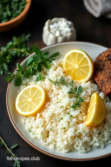 Cooked Greek Lemon Rice with Fresh Herbs ingredients