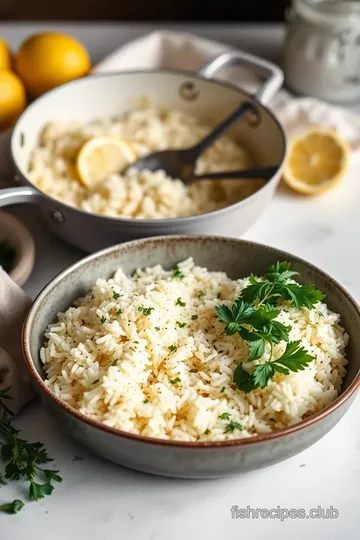 Cooked Greek Lemon Rice with Fresh Herbs steps