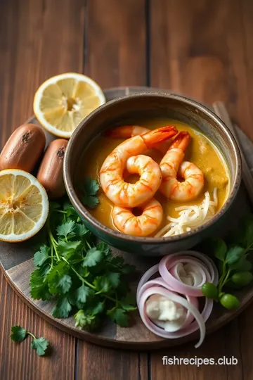 Cooked Shrimp in Thai Coconut Curry Delight ingredients