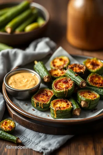 Crispy Baked Okra Bites Delight presentation