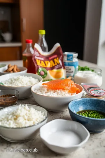 Crispy Rice with Spicy Salmon Delight ingredients