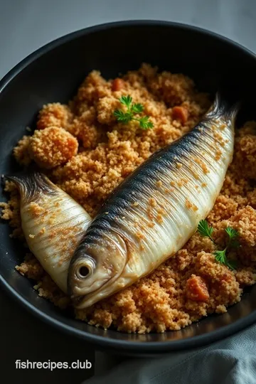 Crispy Smelt Fish with Lemon Herb Aioli presentation