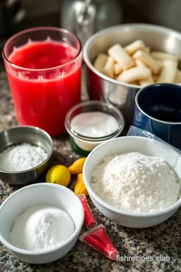 Delicious DIY Rainbow Fruit Gummies ingredients