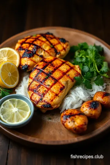 Grilled Chicken with Lemongrass Flavor Boost presentation