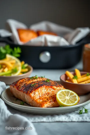 Flavorful Air Fryer Spiced Salmon Delight presentation