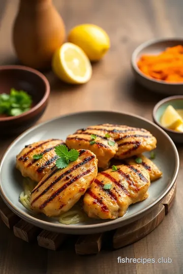 Grilled Lemongrass Chicken with Aromatic Flavor presentation