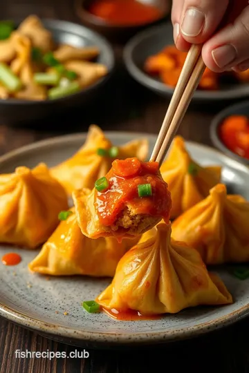 Fried Chicken Wontons with Sweet Chili Sauce steps