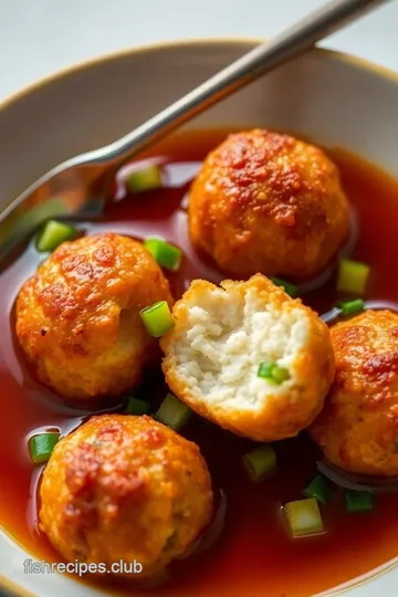 Homemade Sauce Fish Balls presentation