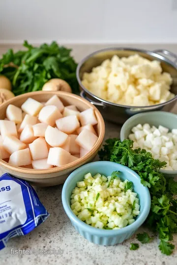 Pan-Seared Fishcakes and Scallops ingredients