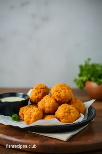 Fried Cornmeal Hush Puppies presentation