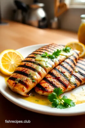 Grilled Sturgeon with Lemon Butter Sauce steps