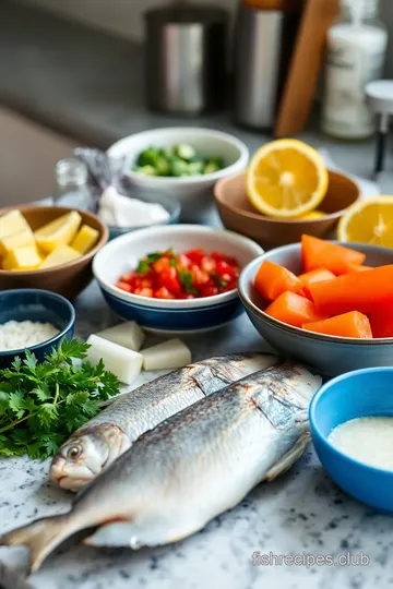 Grilled Bluefish with Citrus Marinade ingredients