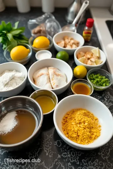 Bluefish with Citrus Marinade ingredients