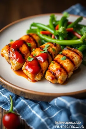 Grilled Chicken with Sweet Chili Glaze presentation