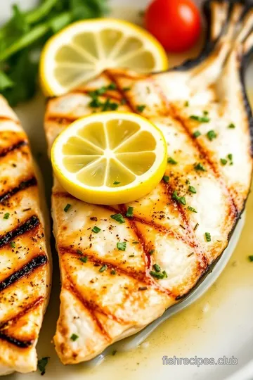 Grilled Drum Fish with Zesty Marinade presentation