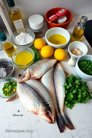 Grilled Mullet Fish with Zesty Marinade ingredients