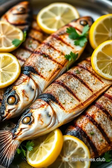 Grilled Mullet Fish with Zesty Marinade presentation