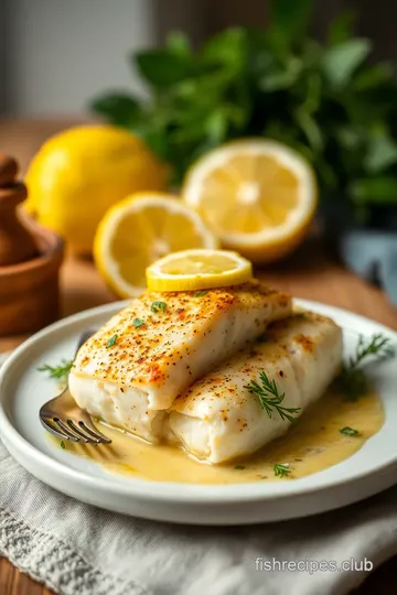 Lemon Garlic Baked Cod Delight presentation