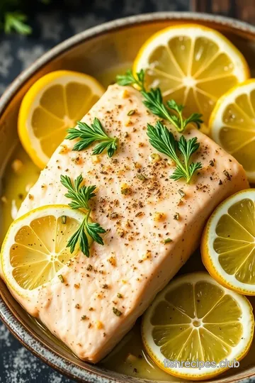 Lemon Herb Butter White Salmon presentation