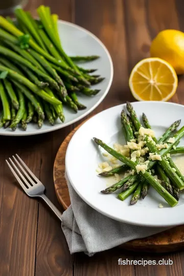 Lemon Parmesan Roasted Asparagus Delight presentation