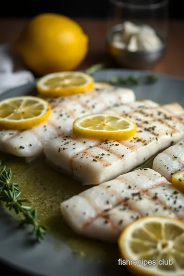 Lemon-Thyme Grilled Fish with Herb Butter presentation