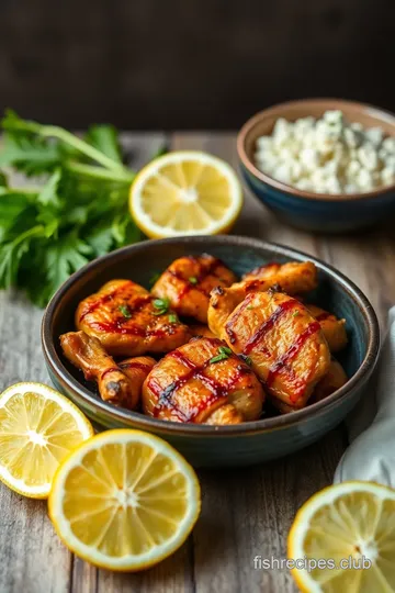 Lemongrass Chicken Delight with Dipping Sauce presentation