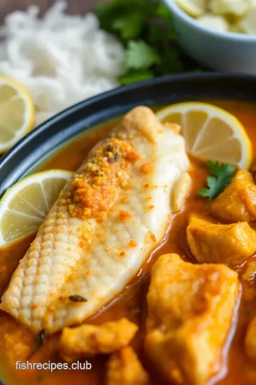 Temple Style Fish Curry Recipe presentation