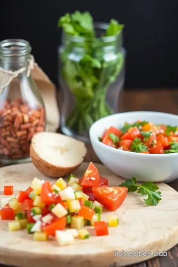 Mix Greek Salsa with Fresh Vegetables ingredients