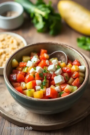 Mix Greek Salsa with Fresh Vegetables steps