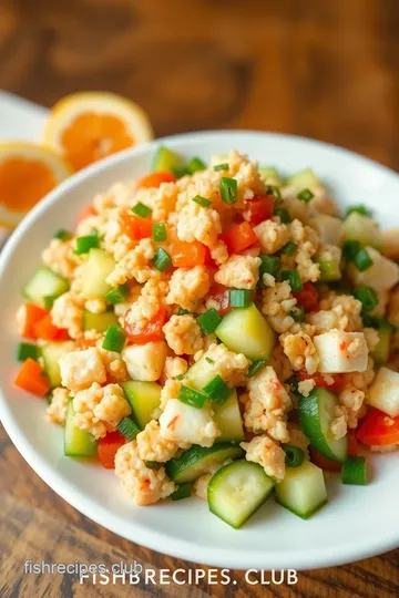 Mix Spicy Crab Cucumber Salad in 10 Minutes presentation