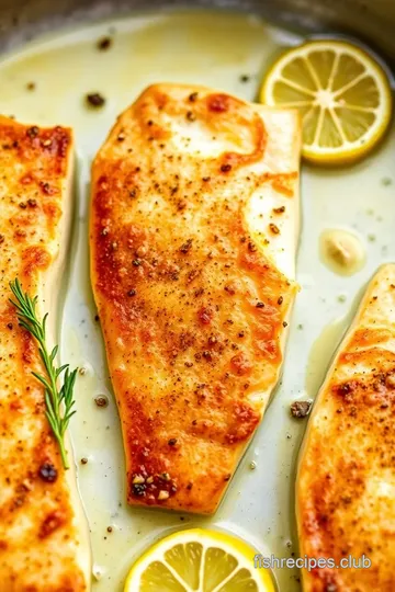 Pan-Seared Catfish Steaks with Lemon Butter Sauce presentation