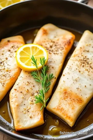 Pan-Seared Sablefish with Lemon Herb Butter presentation