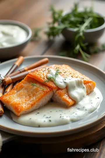 Creamy Dill Salmon presentation