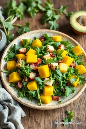 Quick Arugula Mango Salad with Avocado steps