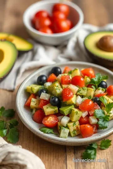 Quick Avocado Salsa with Fresh Fruits presentation