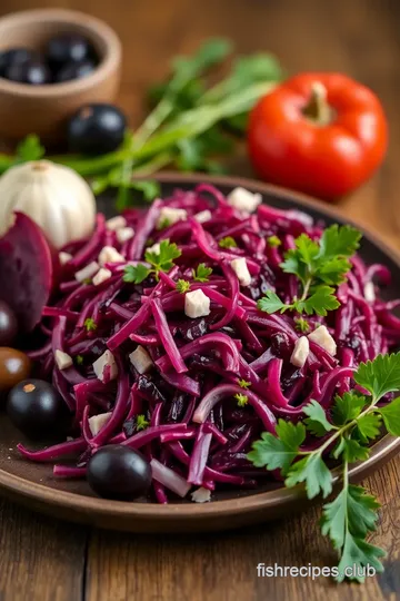 Quick Beet Slaw with Olives & Onions ingredients