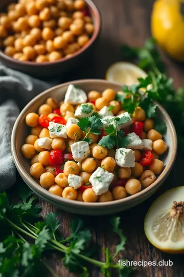 Quick Chickpea Salad with Feta & Parsley ingredients