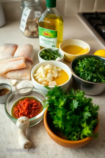 Pan-Seared Cop Fish Dinner with Broccoli and Rice ingredients