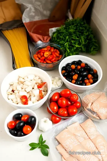 Mediterranean Fish Pasta ingredients