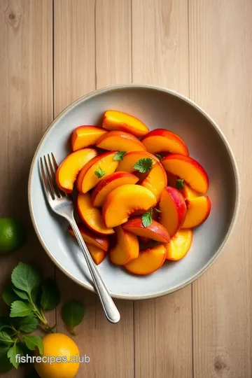 Quick Peach Salad with Honey Lime Dressing steps