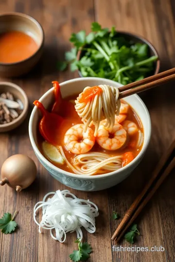 Quick Shrimp Rice Noodle Soup ingredients