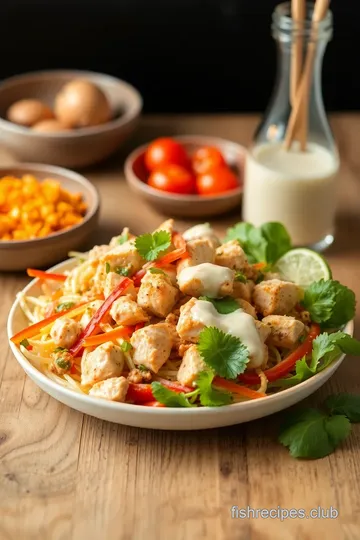 Quick Thai Chicken Salad with Creamy Dressing ingredients